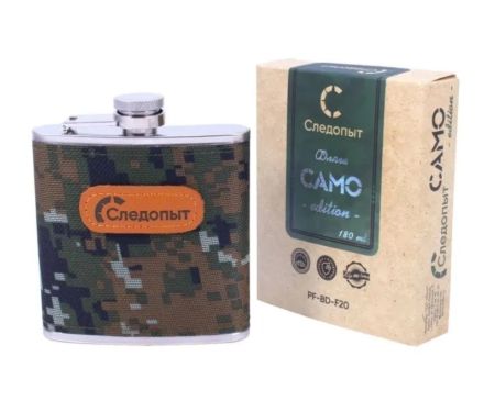 Фляга Следопыт оплетка из oxford camo pixel 180 мл