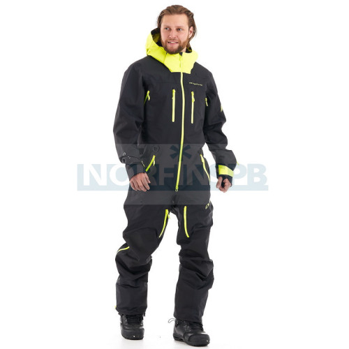 Комбинезон сноубордический Dragonfly SuperLight 3L MAN Black-Yellow Fluo в Краснодаре