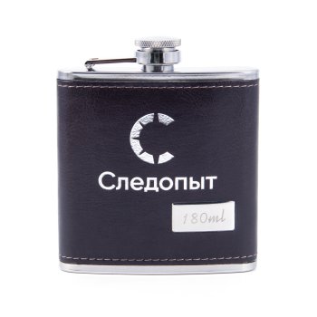 Фляга Следопыт-Browny в кож.оплете 180 мл,коричневый