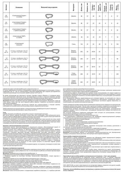  Карабин Венто Light со скобой желтый  в Краснодаре  