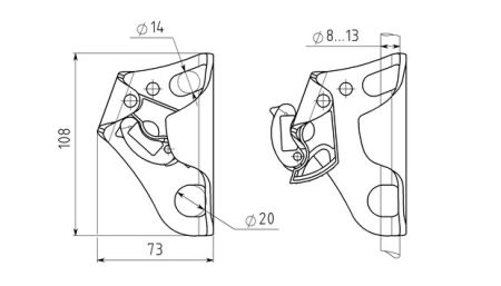  Зажим Вертикаль Кроль черный в Краснодаре  