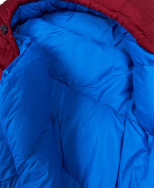 Спальный мешок Red Fox Radid Long -30 пуховый красный/синий