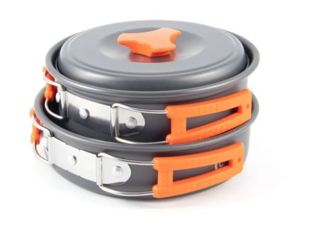 Набор посуды Следопыт-Compact,на 2 персоны,анодир.алюм.,в чехле