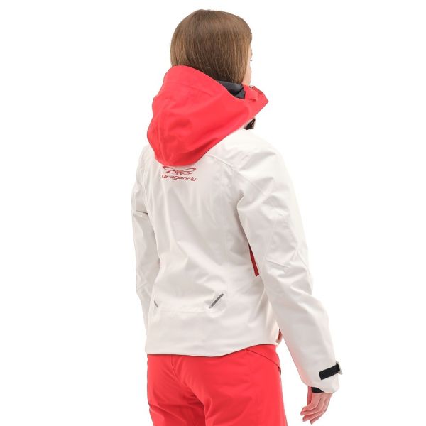 Куртка горнолыжная Dragonfly утепленная Gravity Premium Woman Gray-Red в Краснодаре