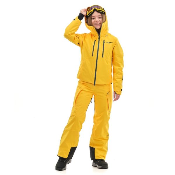 Куртка горнолыжная Dragonfly утепленная Gravity Premium Woman Yellow-Dark в Краснодаре