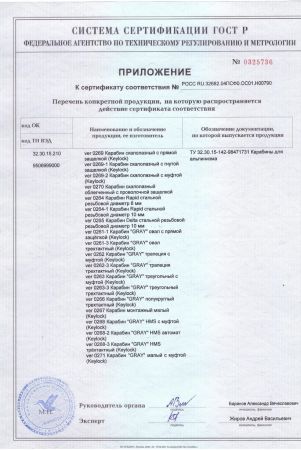  Карабин Вертикаль «GRAY» трапеция с муфтой (Keylock) в Краснодаре  