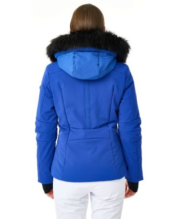 Куртка горнолыжная Poivre Blanc с иск.мехом W24-0802-WO/A синий в Краснодаре