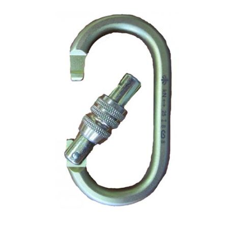  Карабин Вертикаль овал стальной Люкс с муфтой (кейлок) в Краснодаре  