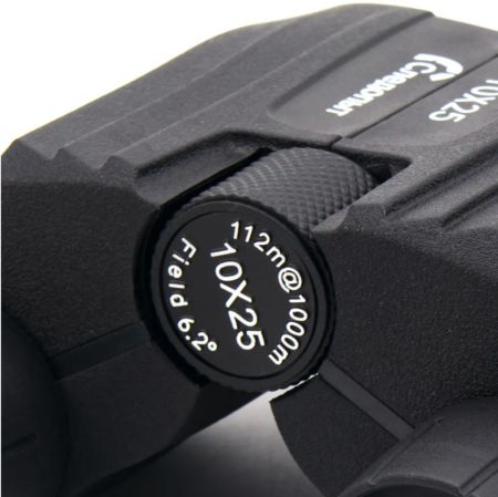 Бинокль Следопыт 10х25,95*106*49 мм,236г, в чехле черный